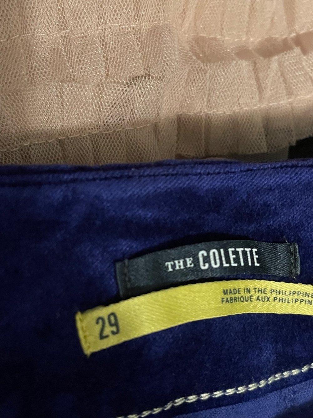 Maeve The Colette Cropped Wide-Leg Blue Velvet Pants Size 29 - Picture 5 of 7